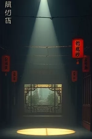 鲸落之城动画海报，深海中下沉的发光城市轮廓