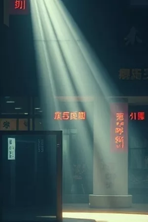 雾港回声剧集海报，潮汐站夜灯与翻开的旧档案